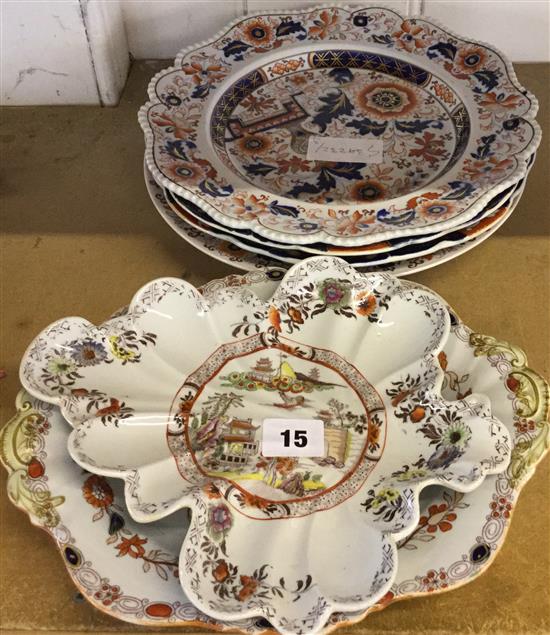 Collection of Masons Ironstone plates & others